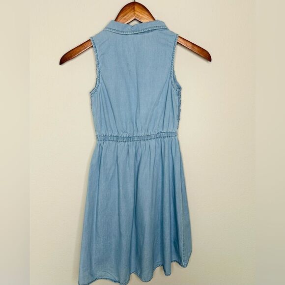 Guess Girls Sleeveless Blue Denim Dress Small (7-8) - Picture 6 of 7